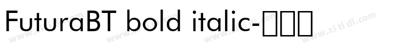 FuturaBT bold italic字体转换